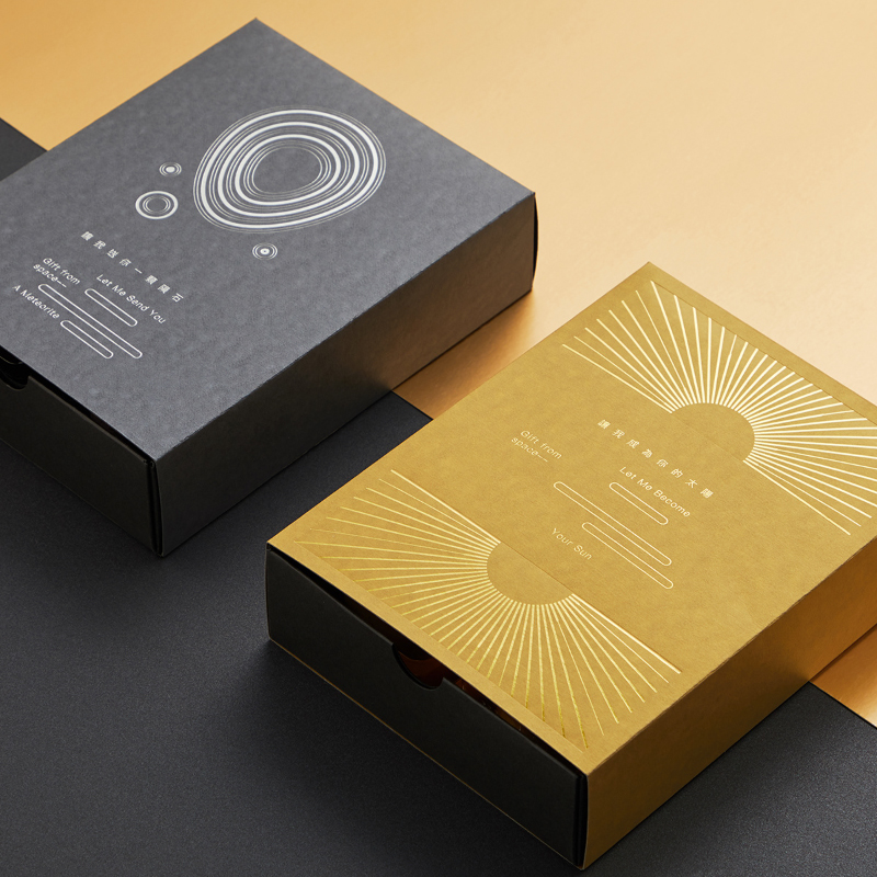 Luxe folie-Stempel Kraft Gift Box